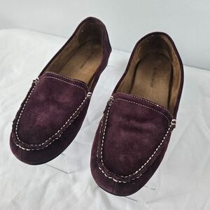 Naturalizer Slip On Shoes Women's Size 10 M Maroon Suede Leather Upper